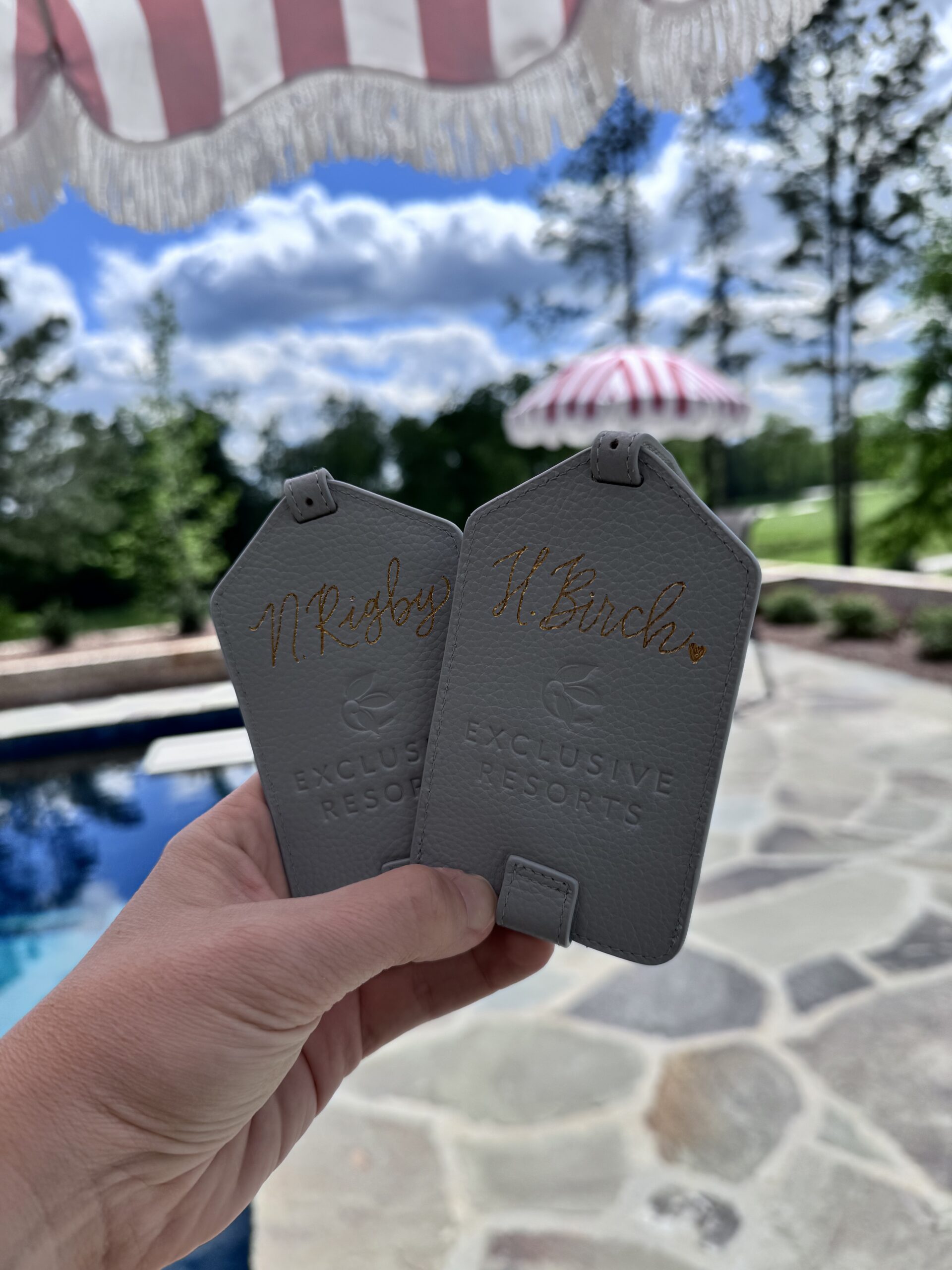 Blue-Gray-Luggage-Tags-Exclusive-Resorts-Calliraphy-Gold-Hot-Foil-KPCalligraphy-Masters-Week-Augusta-Georgia-2025-scaled.jpg